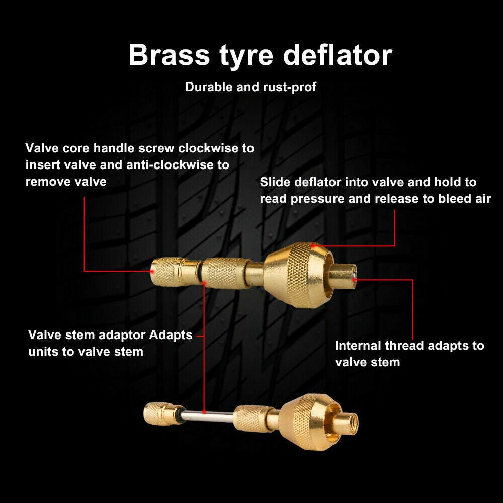 X-BULL Tyre Deflator Tire Air Deflators Rapid With Pressure Gauge Valve ...