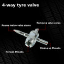 X - BULL Tyre Deflator Tire Air Deflators Rapid With Pressure Gauge Valve Tool 4WD - RnR Galore