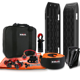 X - BULL Winch Recovery Kit 13PCS Recovery tracks /Snatch Strap Off Road 4X4 - RnR Galore