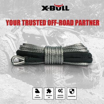 X - BULL Winch Rope 5.5mm x 13m Dyneema Synthetic Rope Tow Recovery Offroad 4wd4x4 - RnR Galore