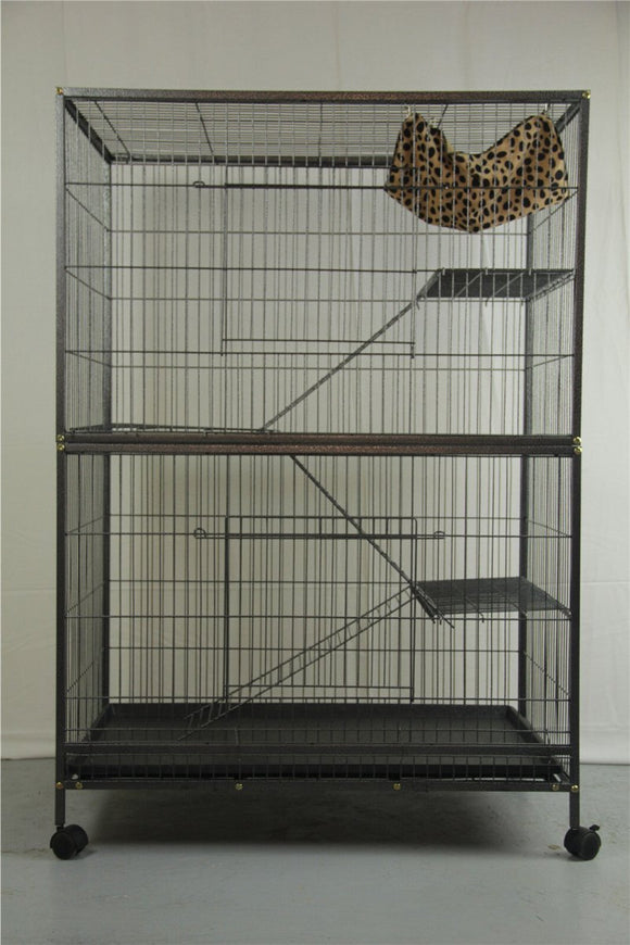 YES4PETS Pet 140cm 4 Level Bird Ferret Parrot Cage Aviary Cat Castor - RnR Galore