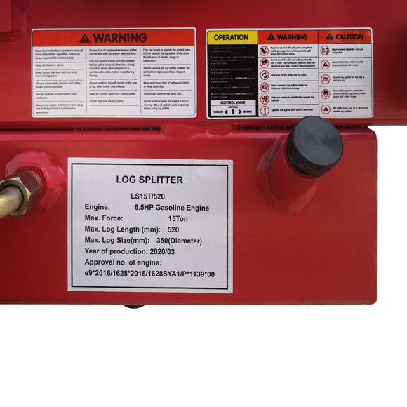 Yukon 15 Ton Unleaded Petrol Log Splitter - RnR Galore