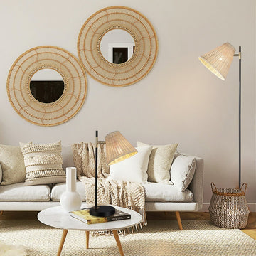 Yvette Rattan Floor Lamp - RnR Galore