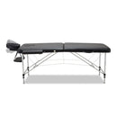 Zenses Massage Table 70cm 2 Fold Aluminium Massage Bed Portable Beauty Therapy Black - RnR Galore
