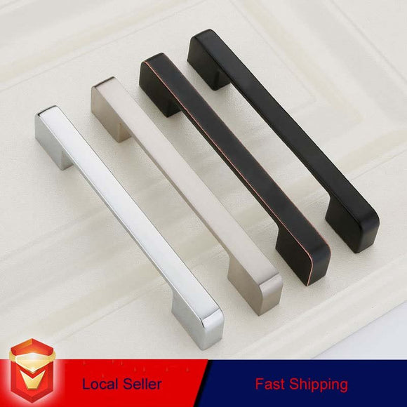 Zinc Kitchen Cabinet Handles Drawer Bar Handle Pull brushed silver color hole to hole size 160mm - RnR Galore
